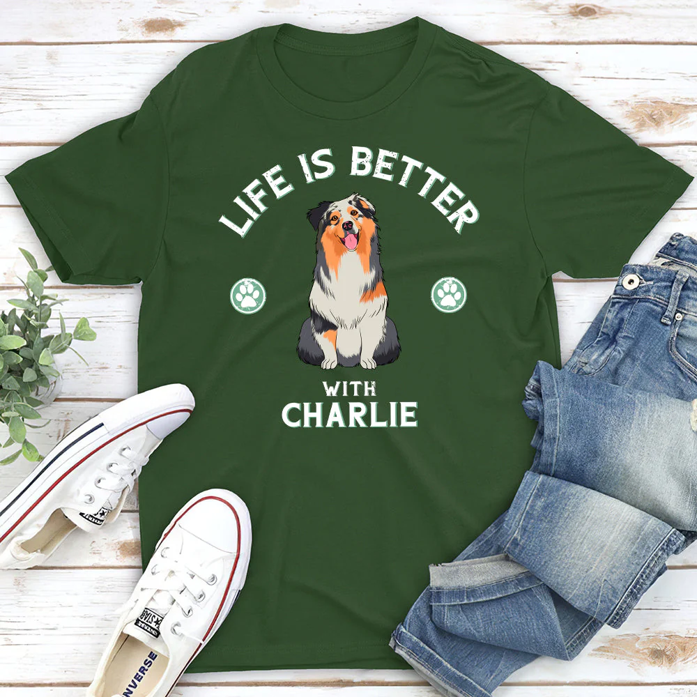 Life Is Better Vintage - Personalized Custom Unisex T-shirt - Image 3