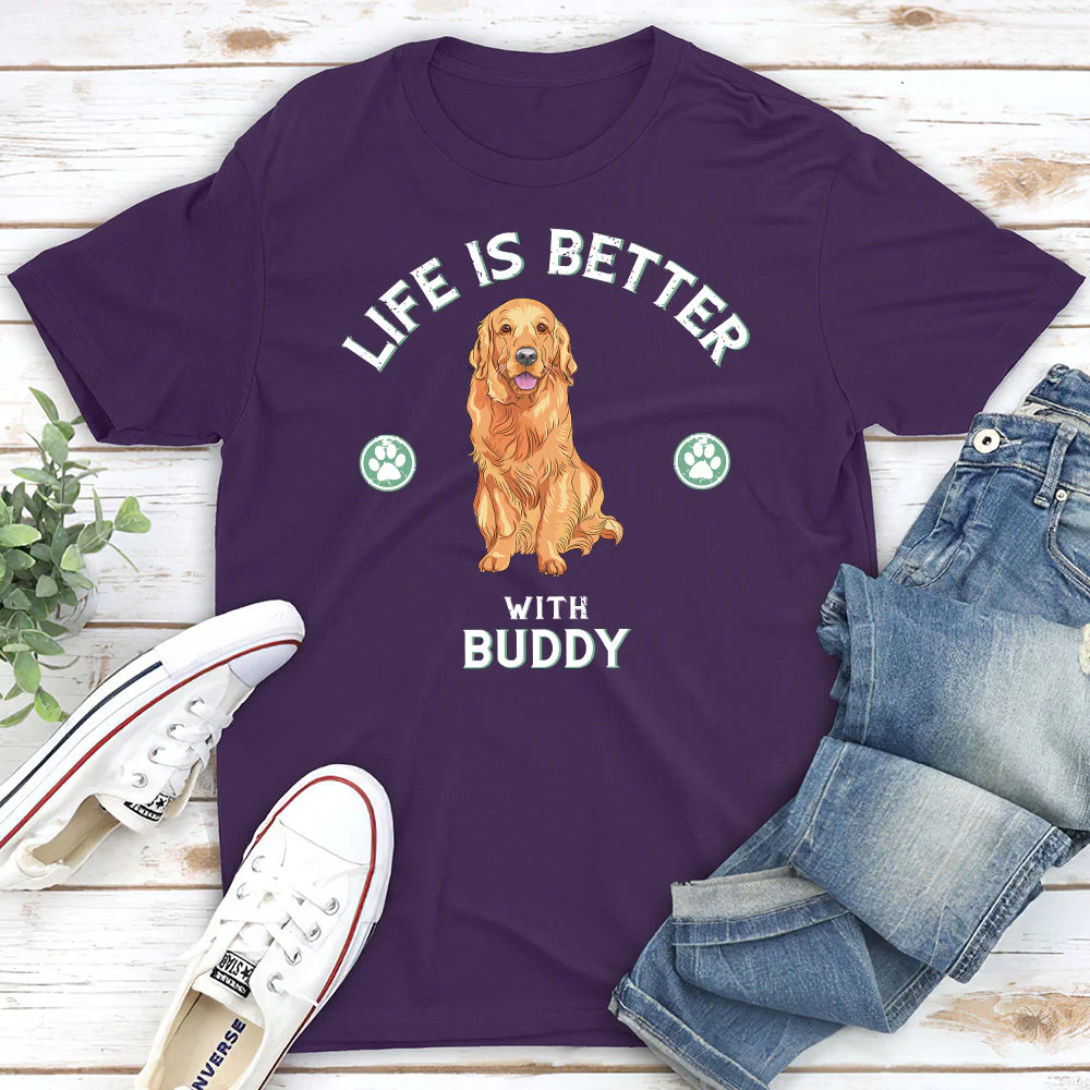 Life Is Better Vintage - Personalized Custom Unisex T-shirt - Image 4