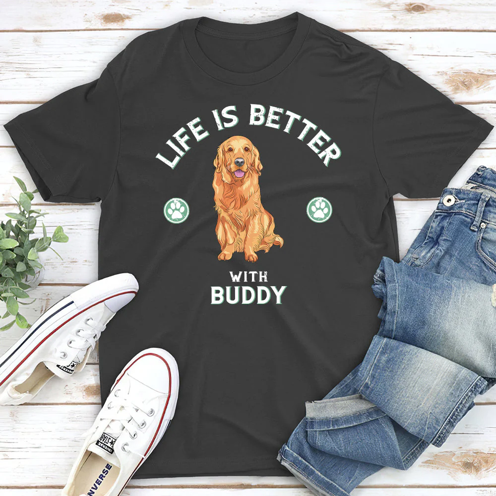 Life Is Better Vintage - Personalized Custom Unisex T-shirt - Image 5