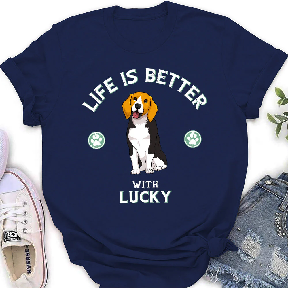 Life Is Better Vintage - Personalized Custom Women's T-shirt - Image 5