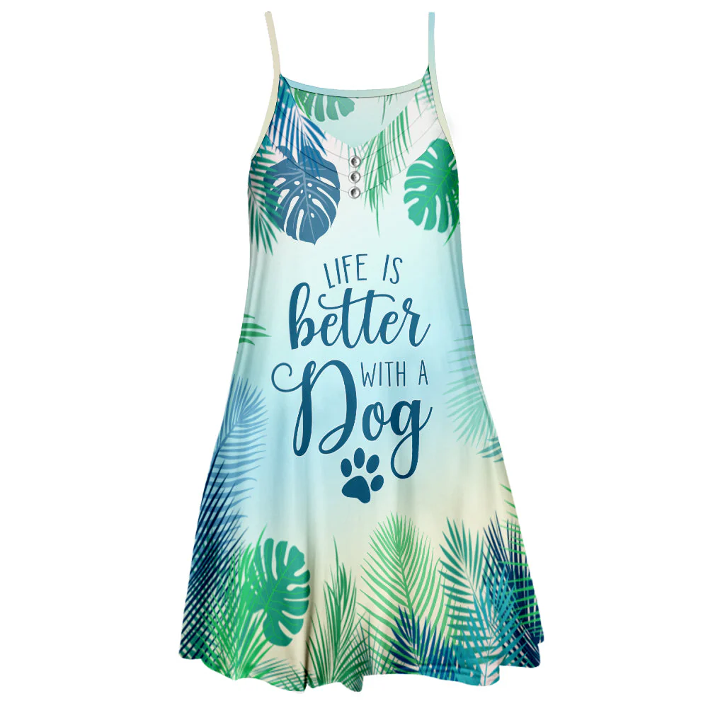 Life Is Better With Dog - Strap Dress - Image 3