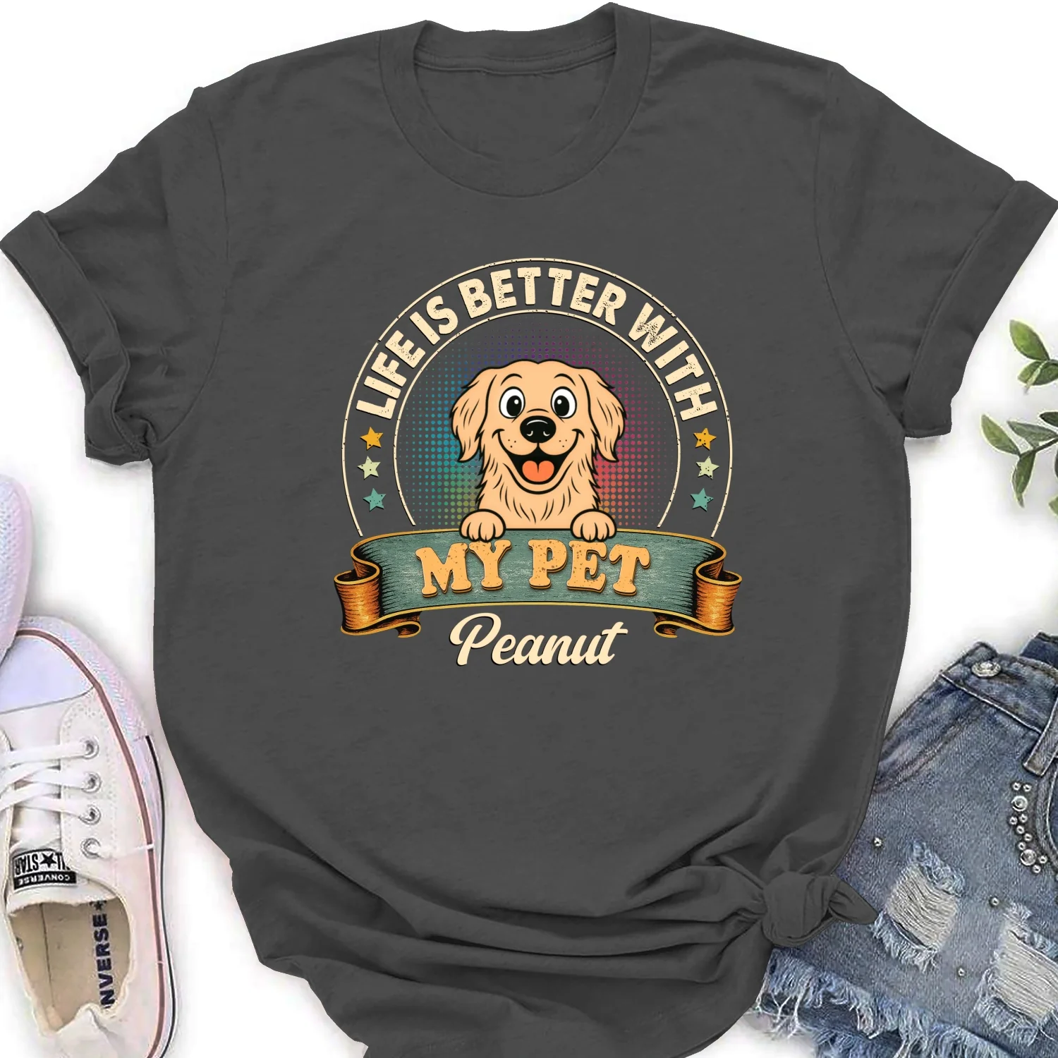 Life Is Better With My Pet - Personalized Custom Women's T-shirt - Image 8