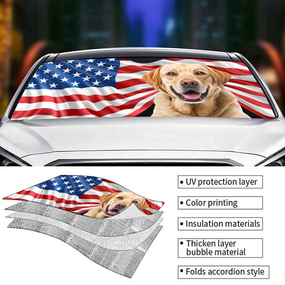 Life Is Better With Pets Version 2 - Personalized Car Sunshade - Image 4