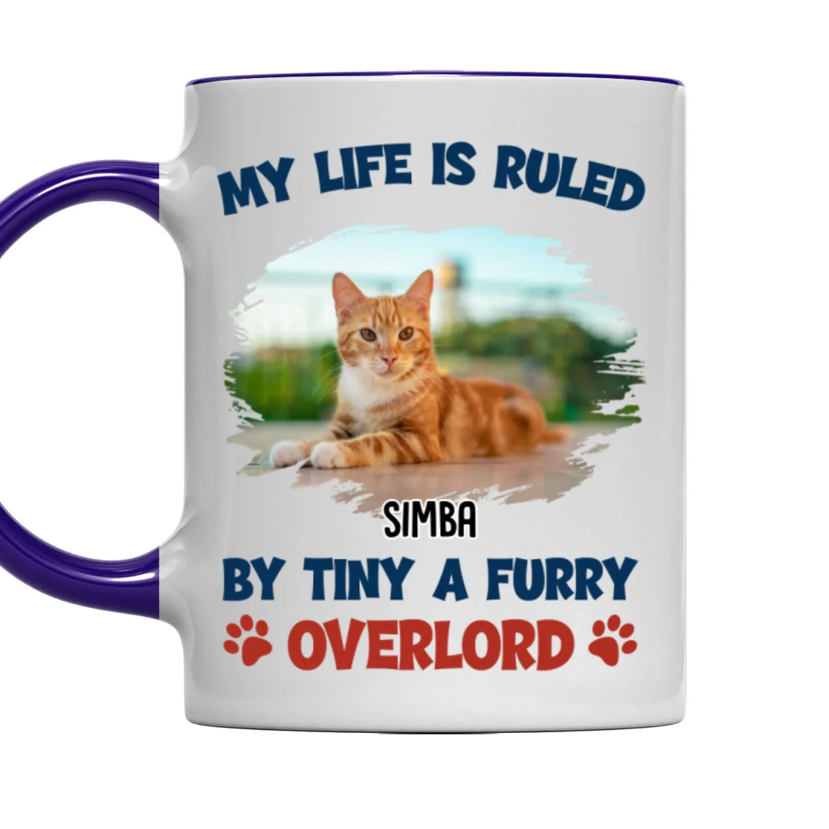 Life Is Ruled By Cat Butt Photo - Personalized Custom Accent Mug - Image 10