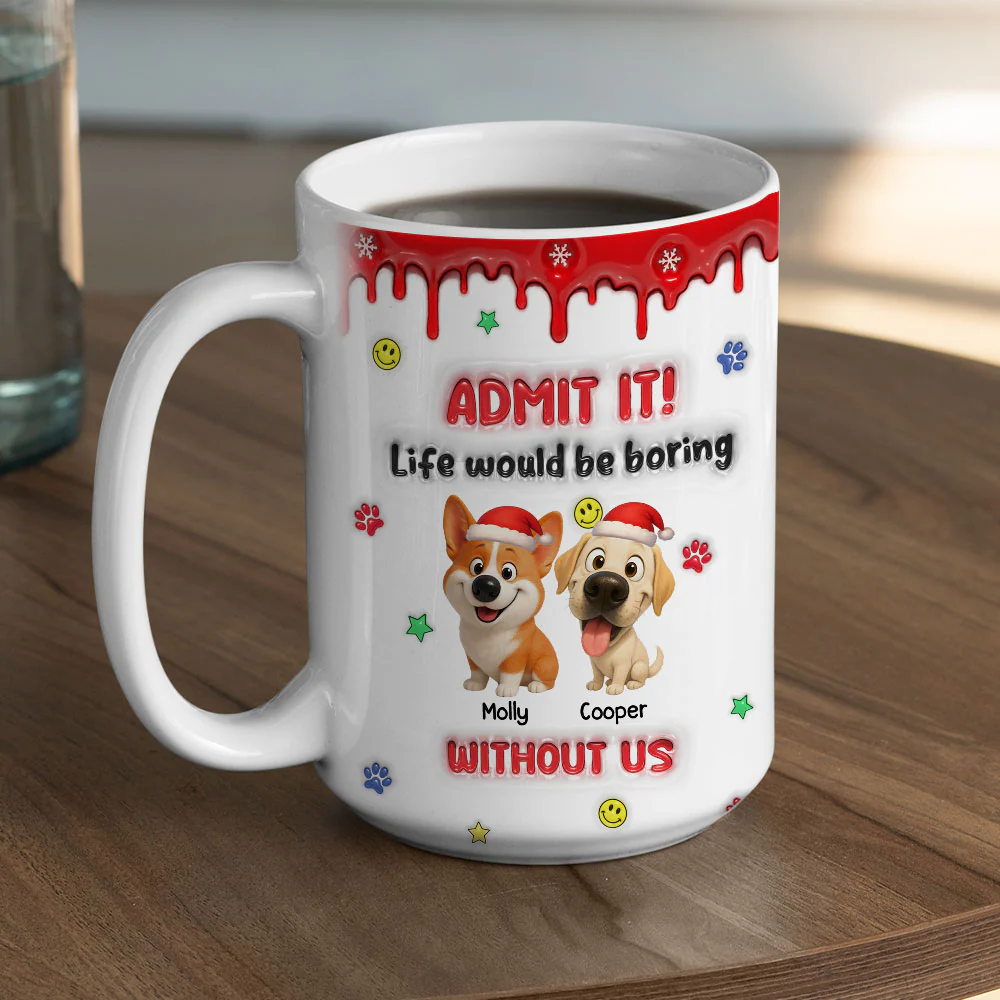 Life Must Have Us Christmas - Personalized Custom 3D Inflated Effect Mug - Image 5