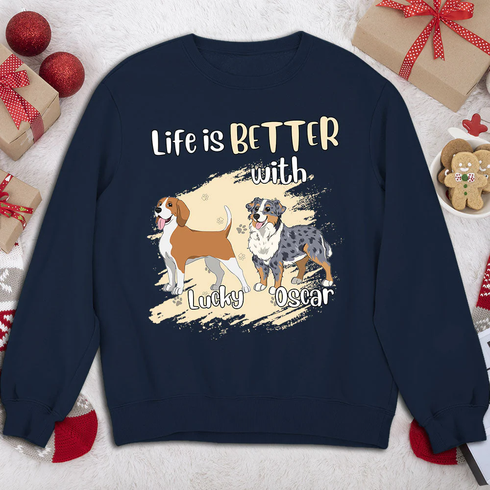 Life With Dog - Personalized Custom Sweatshirt - Image 4