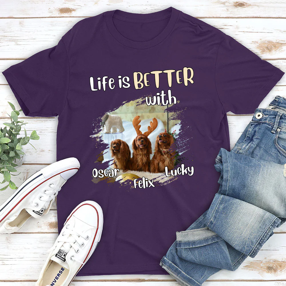 Life With Dog - Personalized Custom Unisex T-shirt - Image 4
