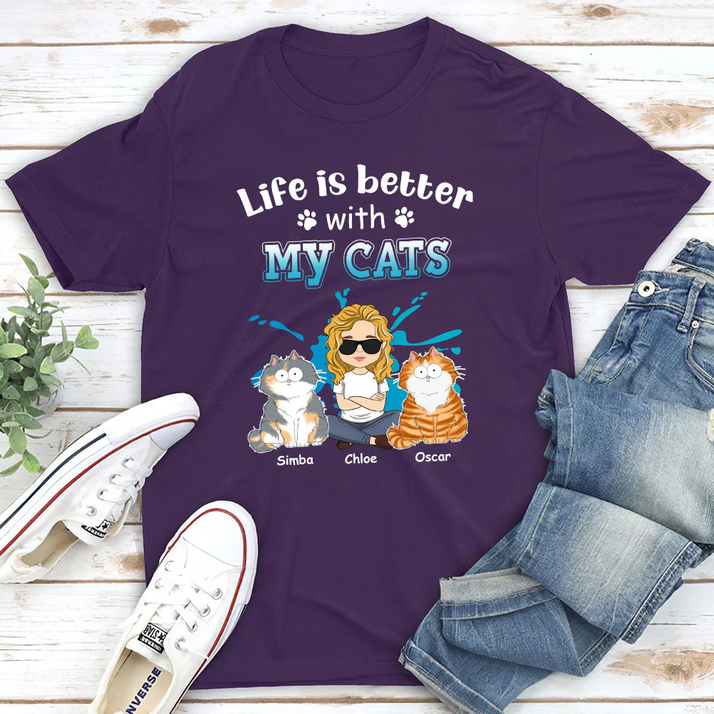 Life With Pets - Personalized Custom Unisex T-shirt - Image 2