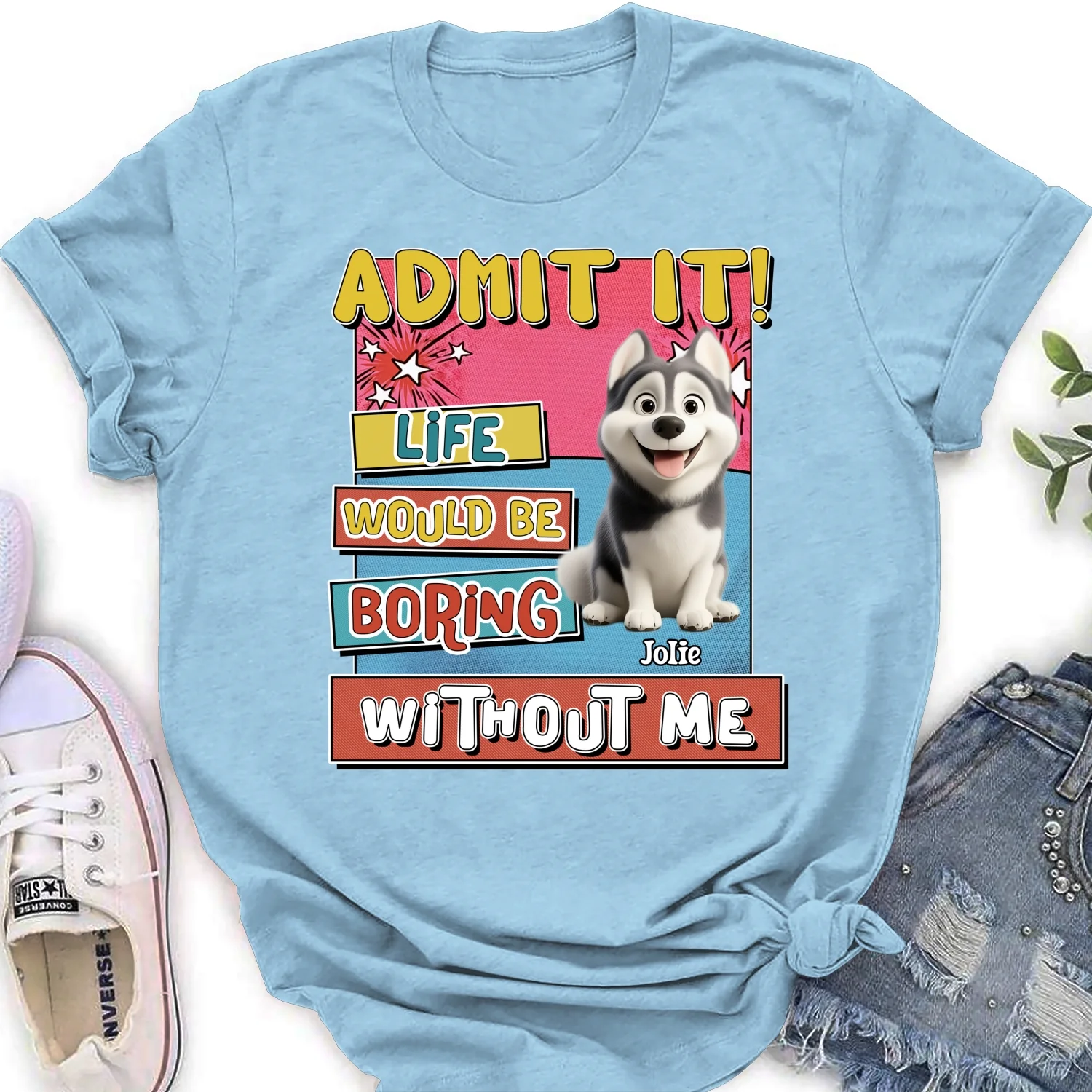 Life Without Me Is Boring - Personalized Custom Women's T-Shirt - Image 4