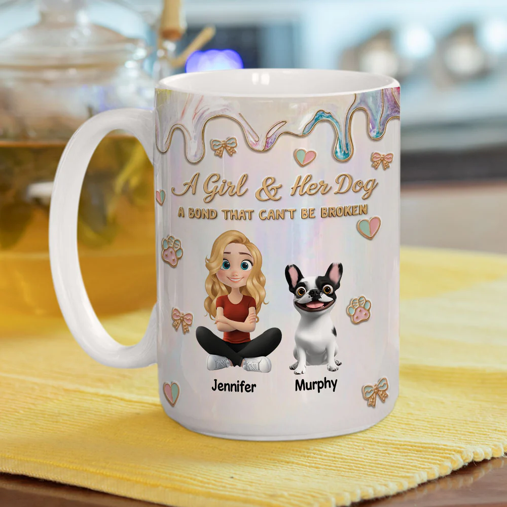 Life Would Be Boring Without Stuffy Dog - Personalized Custom 3D Effect Coffee Mug - Image 4