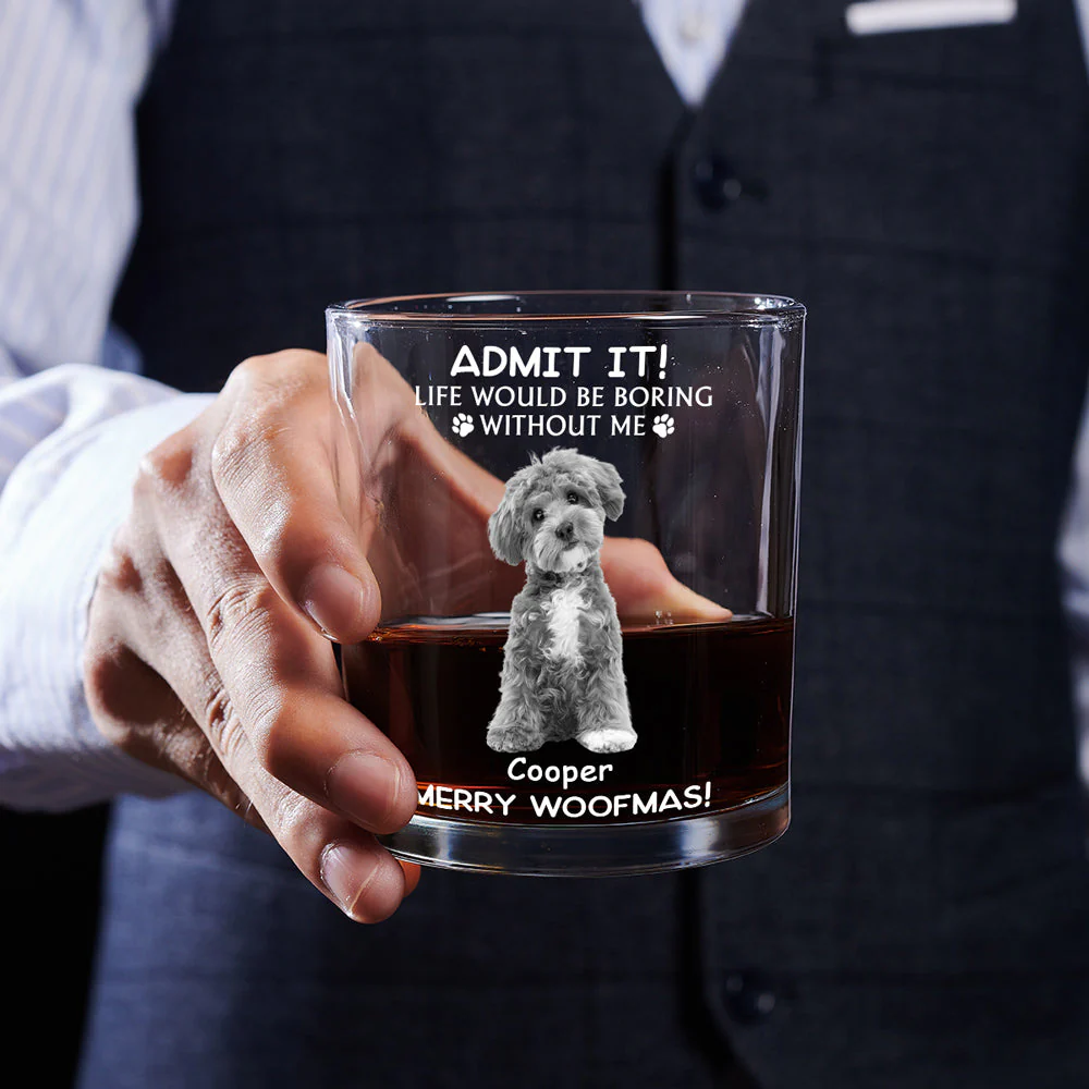 Life Would Be Boring Without Us - Personalized Custom Whiskey Glass - Image 2