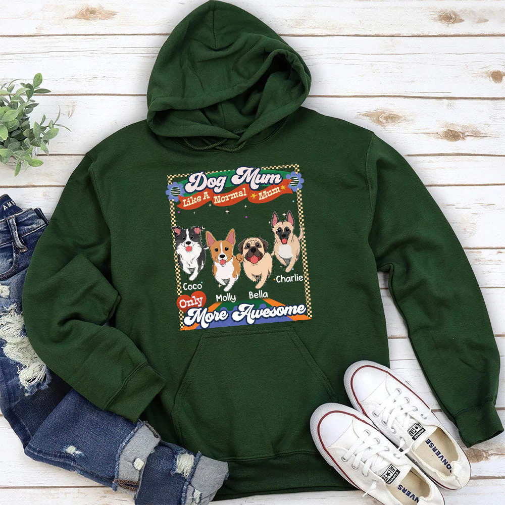 Like A Normal Mom Version 2 - Personalized Custom Hoodie - Image 2