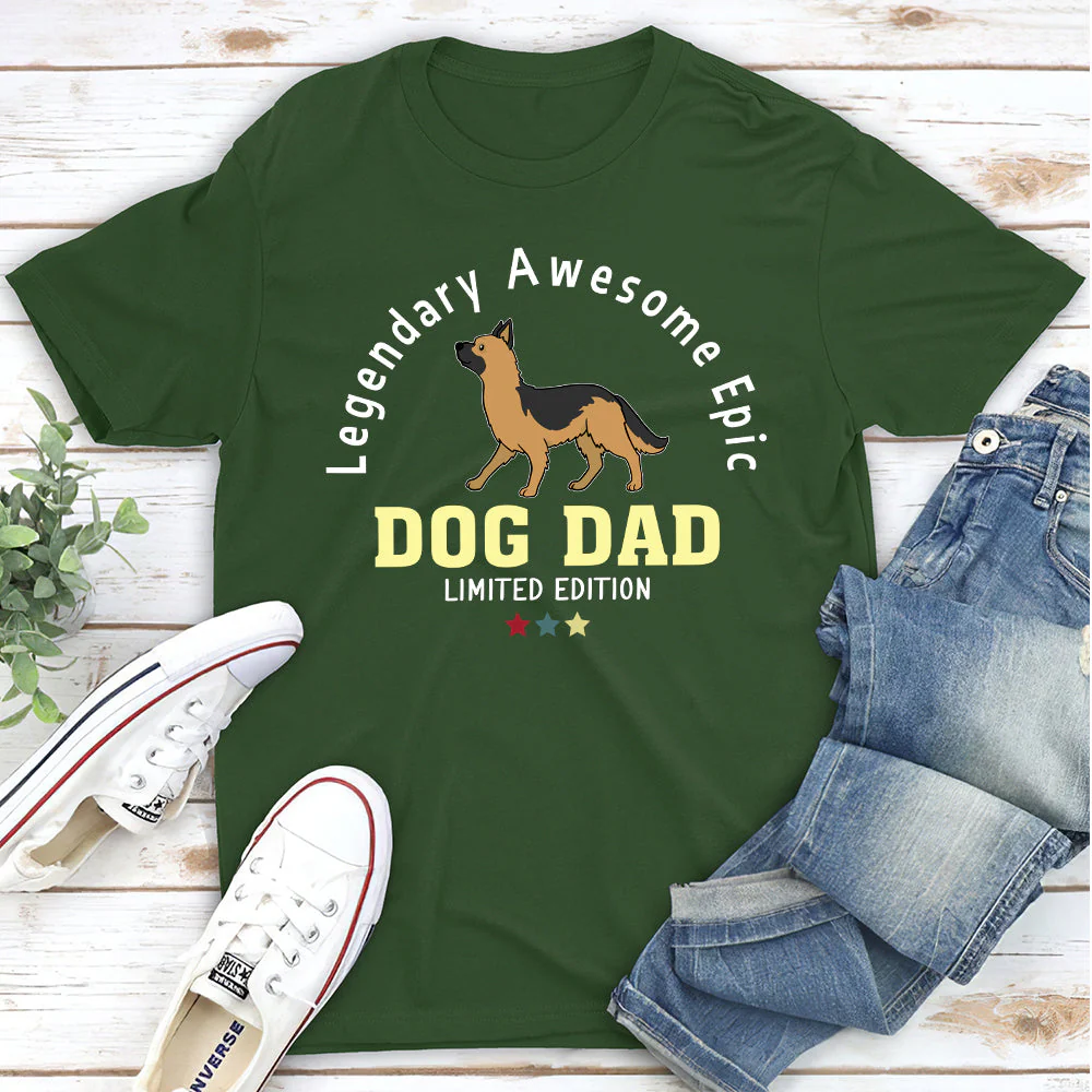 Limited Edition Dog Dad - Personalized Custom Unisex T-shirt - Image 3