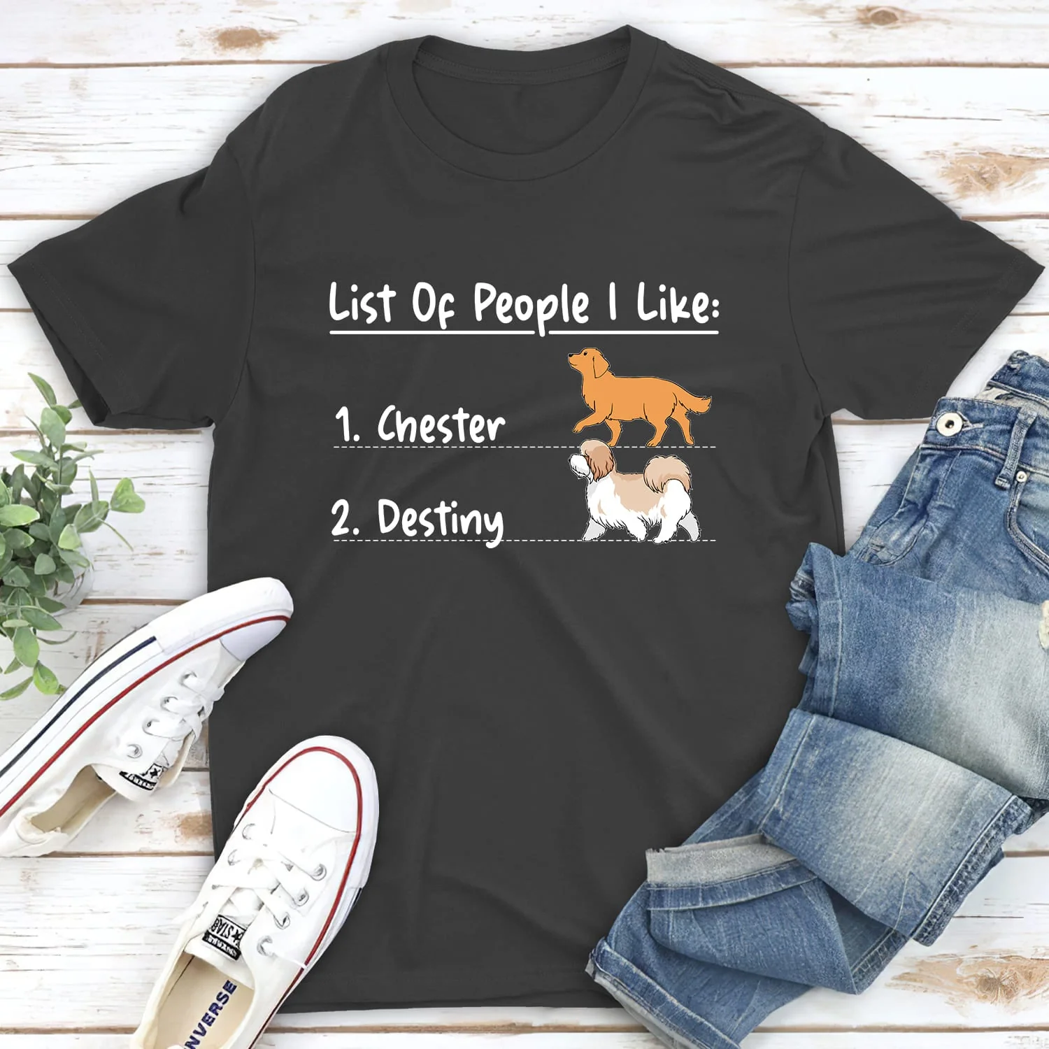 List Of People - Personalized Custom Unisex T-shirt - Image 5