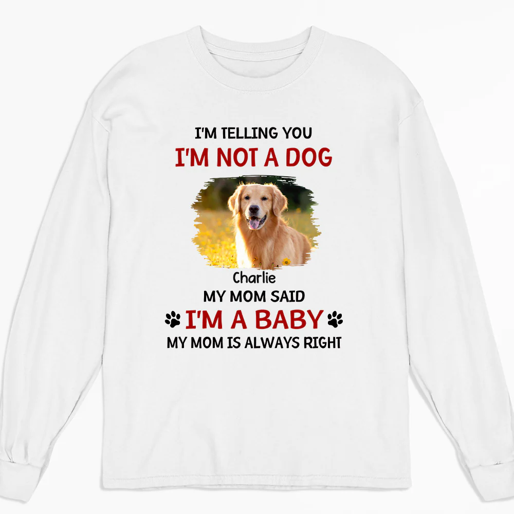 Litterally A Baby Photo - Personalized Custom Long Sleeve T-shirt