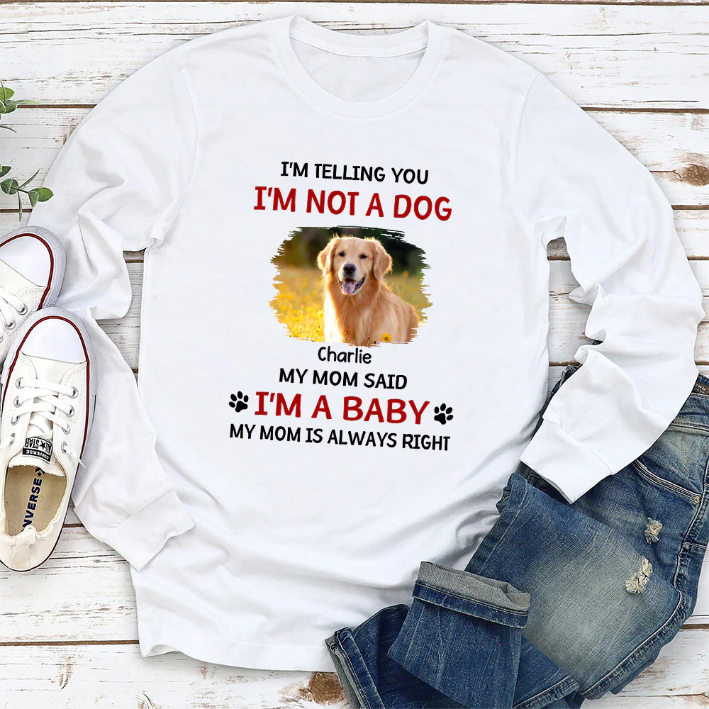 Litterally A Baby Photo - Personalized Custom Long Sleeve T-shirt - Image 2