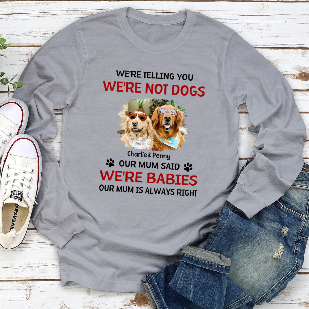 Litterally A Baby Photo - Personalized Custom Long Sleeve T-shirt - Image 3