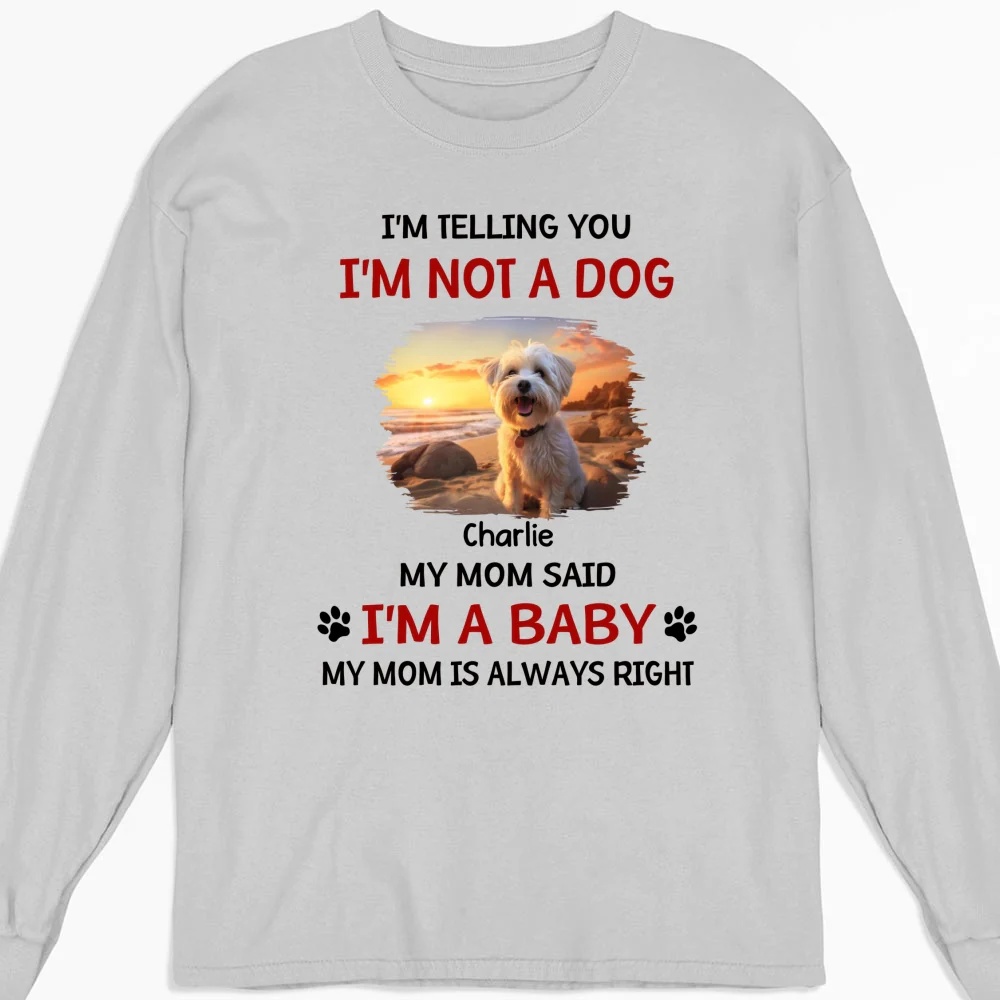 Litterally A Baby Photo - Personalized Custom Long Sleeve T-shirt - Image 4