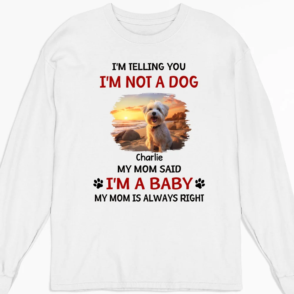 Litterally A Baby Photo - Personalized Custom Long Sleeve T-shirt - Image 5