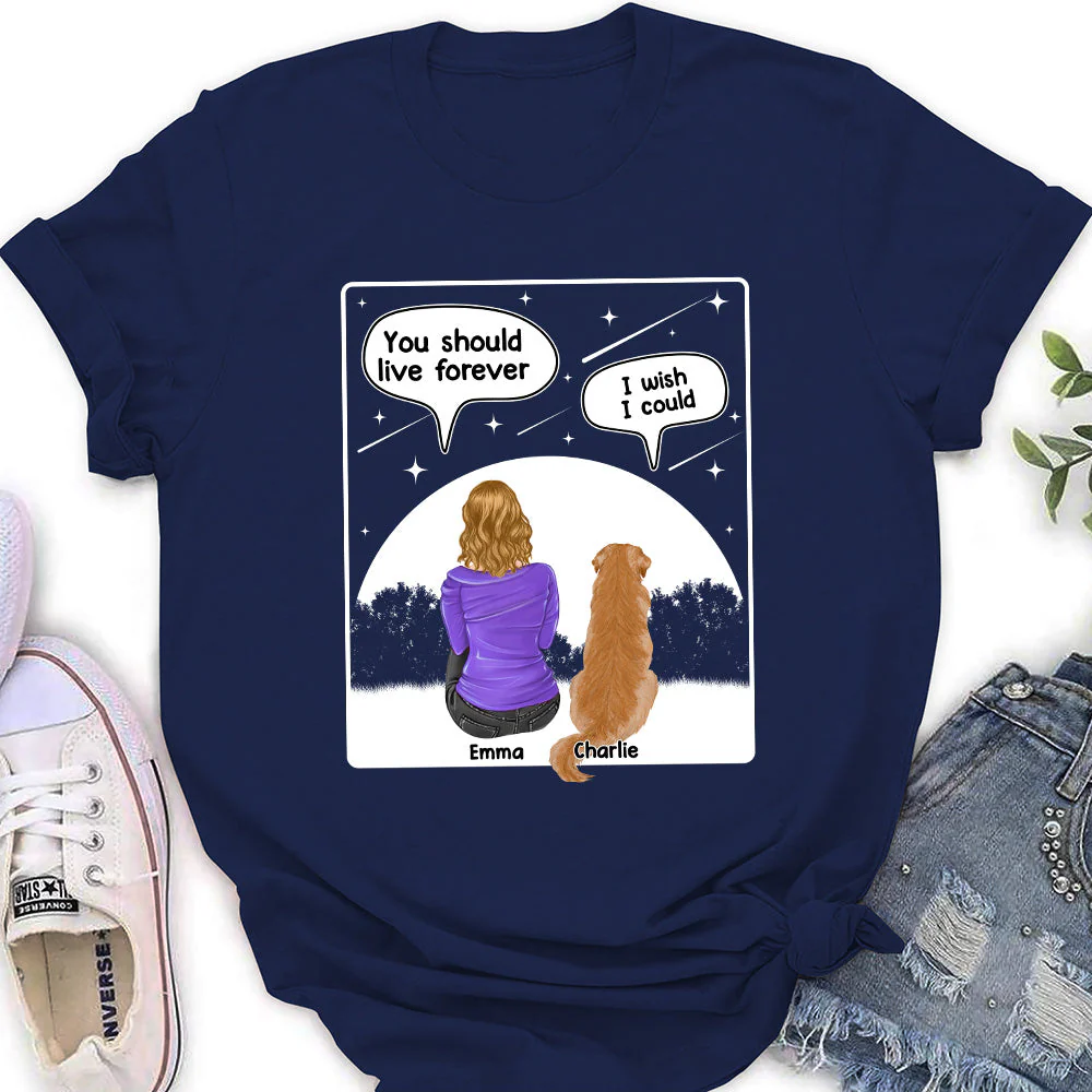 Live Forever - Personalized Custom Women's T-shirt - Image 5