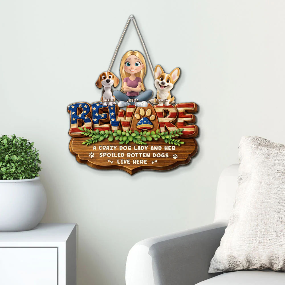 Live Here American - Personalized Custom 3D Effect Wood Sign - Image 3