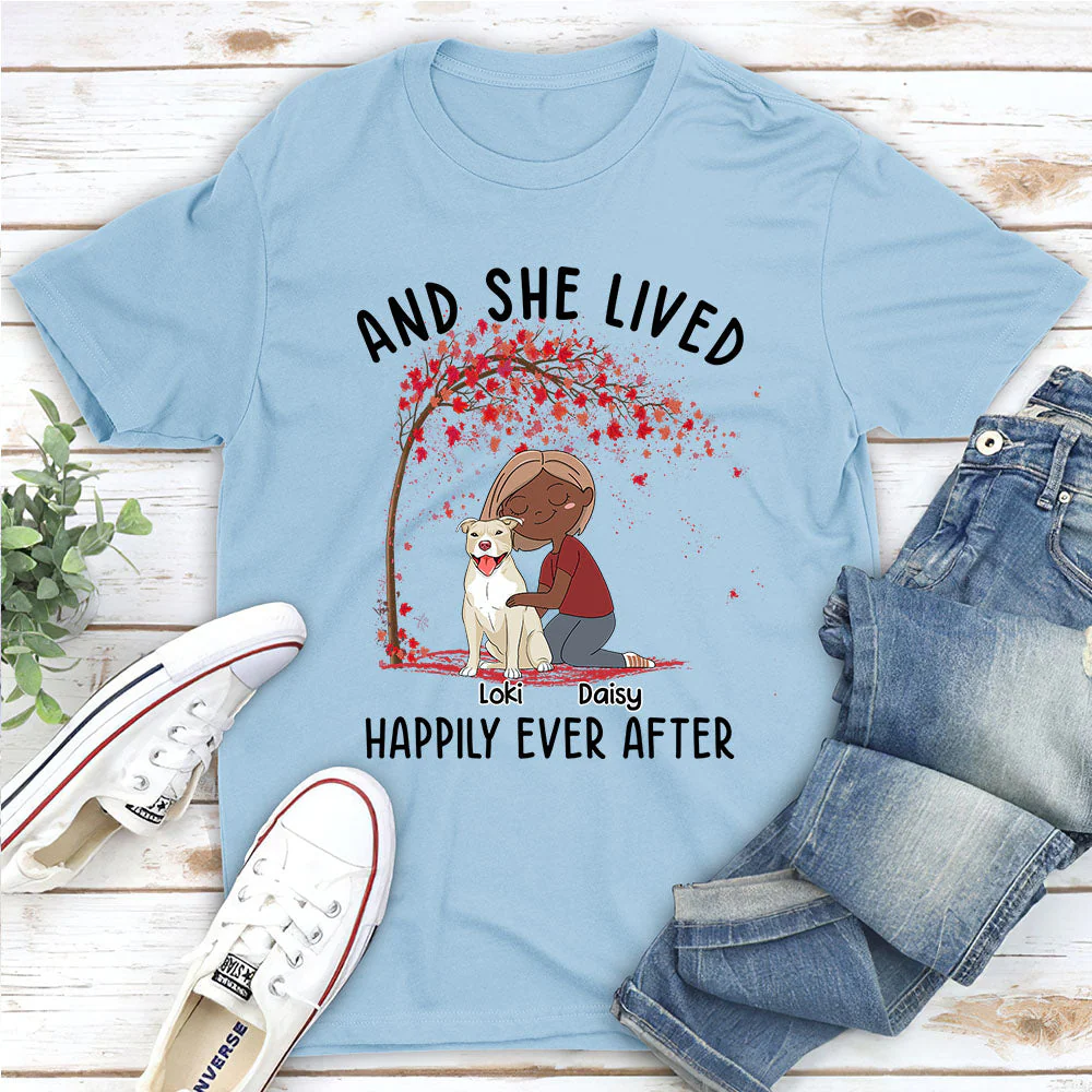 Lived Happily - Personalized Custom Unisex T-shirt - Image 4