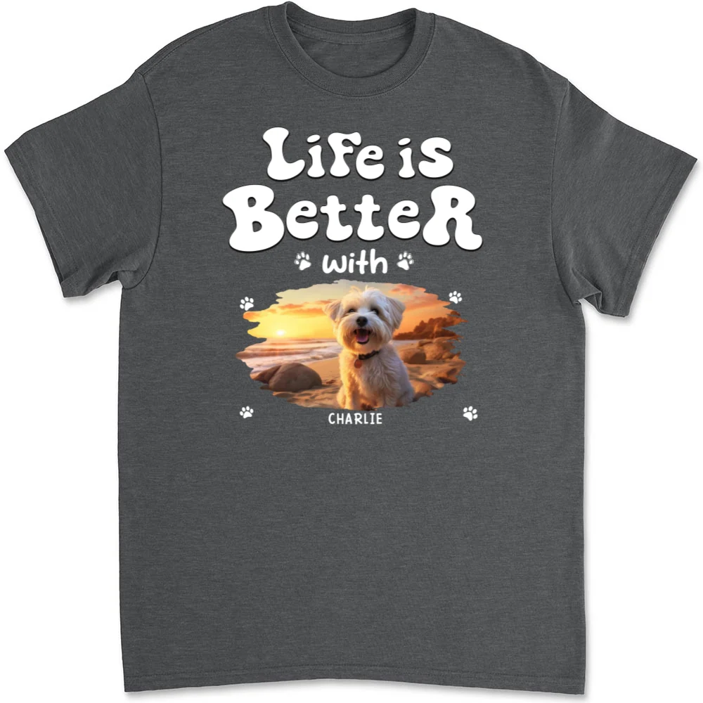 Living The Best Life Photo - Personalized Custom Unisex T-shirt - Image 7