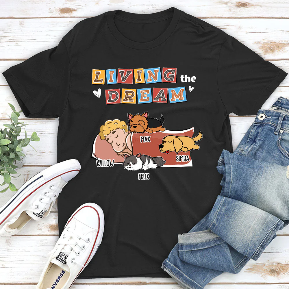 Living The Dream 3 - Personalized Custom Unisex T-shirt - Image 3