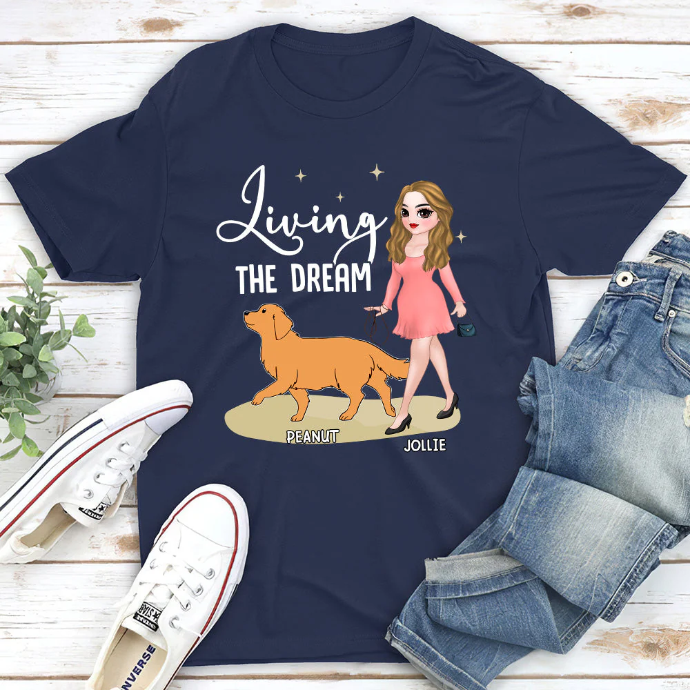 Living The Dream 4 - Personalized Custom Unisex T-shirt - Image 2