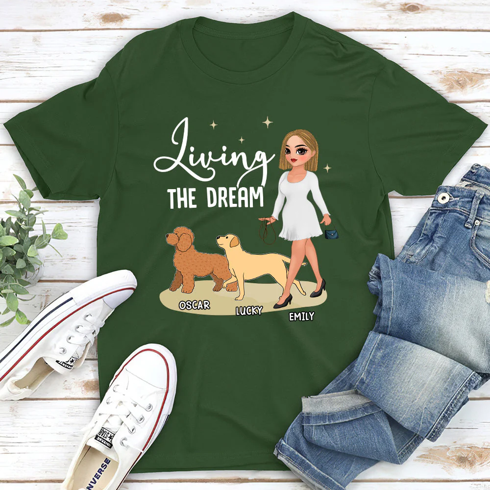 Living The Dream 4 - Personalized Custom Unisex T-shirt - Image 3