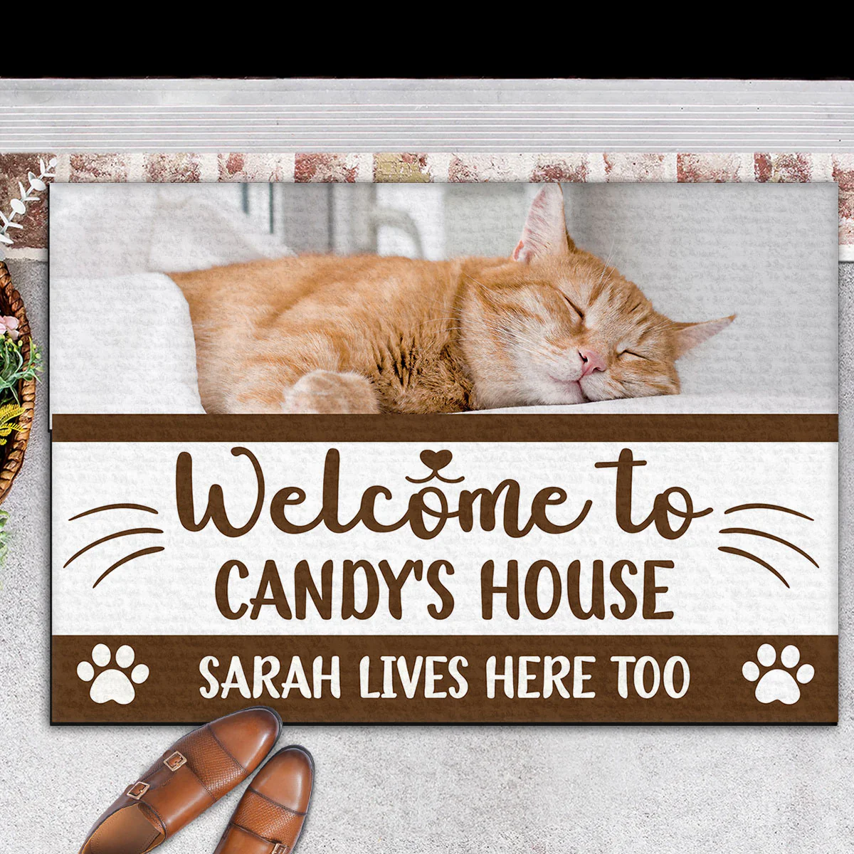 Living Together Photo - Personalized Custom Doormat