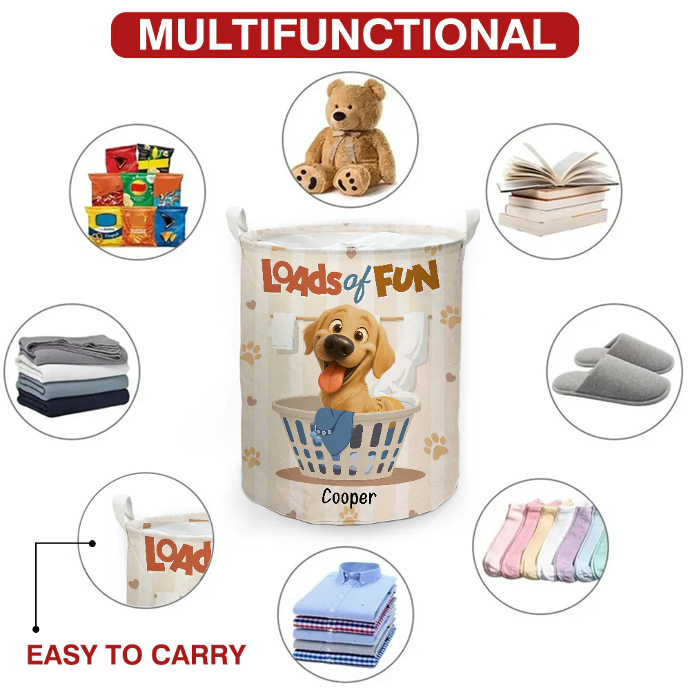 Loads Of Fun - Personalized Custom Laundry Basket - Image 4