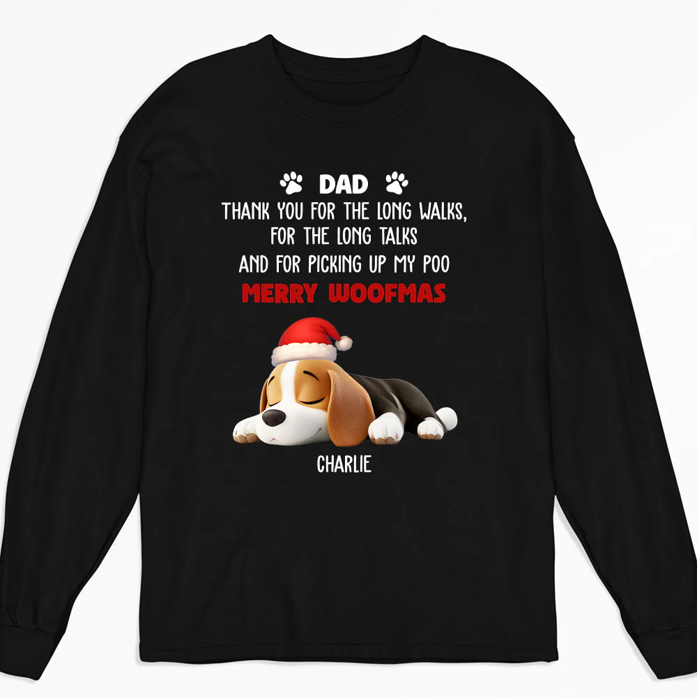 Long Walks Long Talks Dark Ver - Personalized Custom Long Sleeve