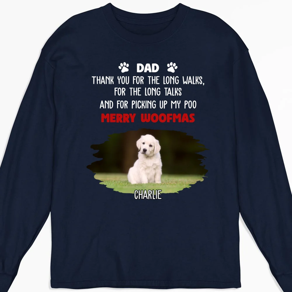Long Walks Long Talks Dark Ver Photo - Personalized Custom Long Sleeve - Image 7