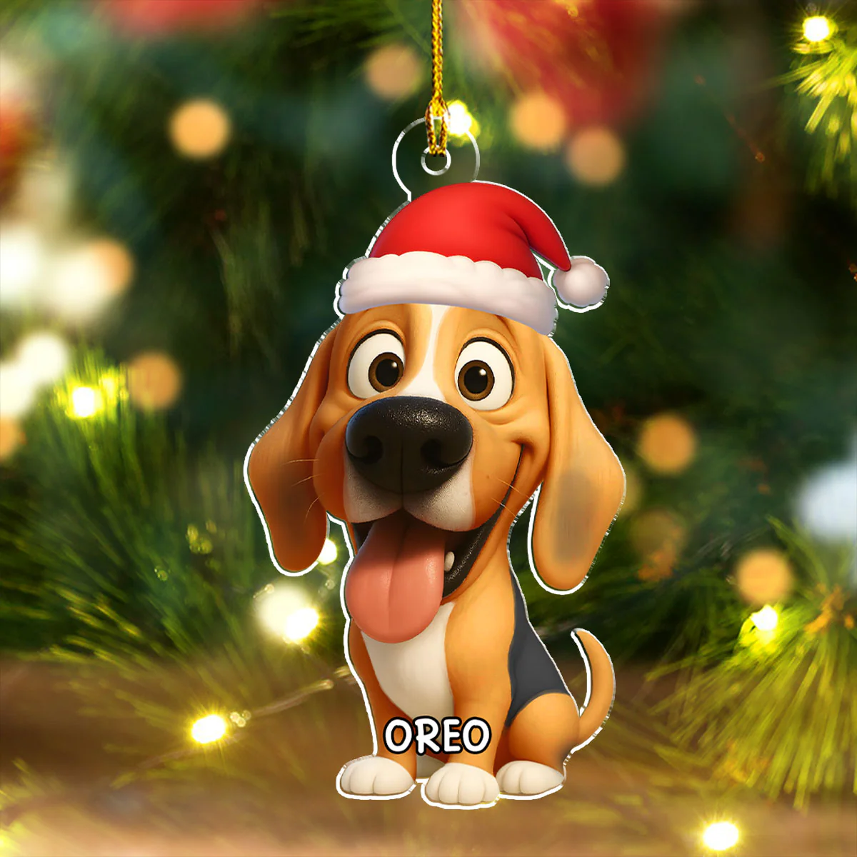 Look At My Dog - Personalized Custom Acrylic Ornament - Image 3