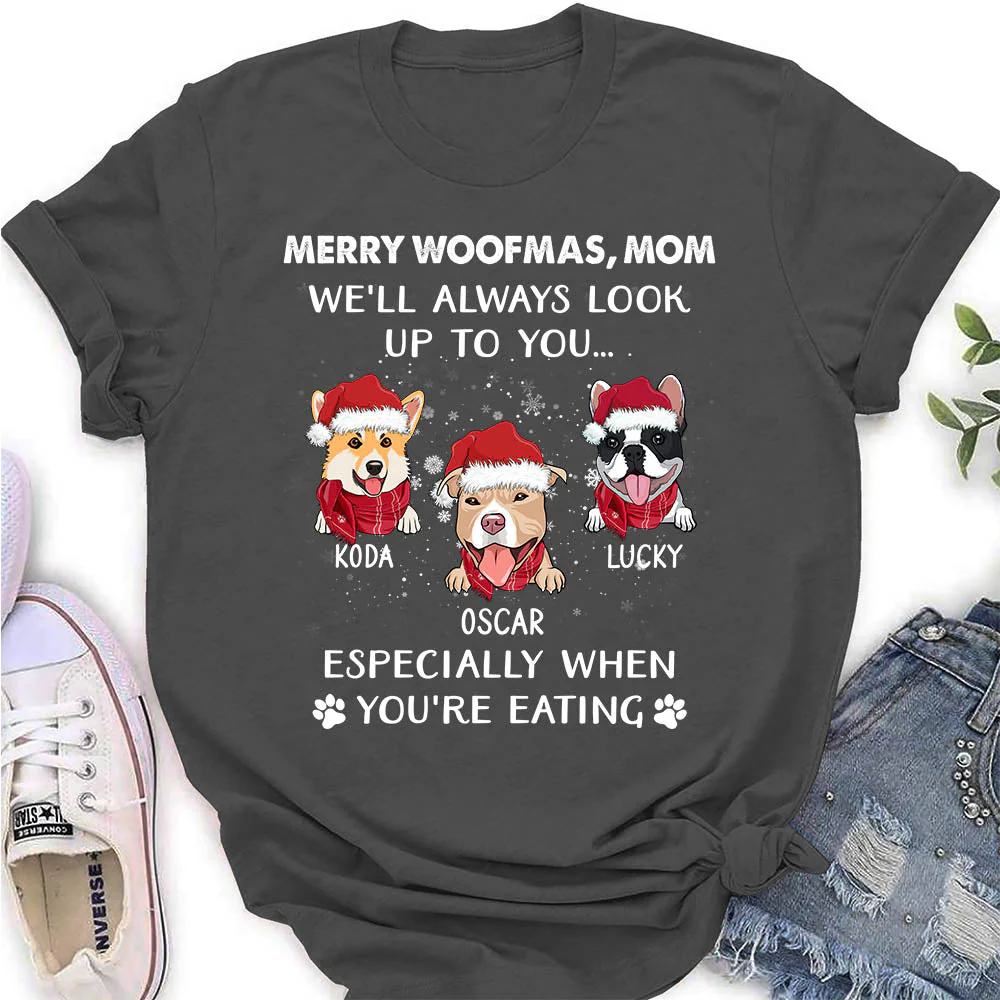 Look Up To You Christmas - Personalized Custom Women's T-shirt - Image 5