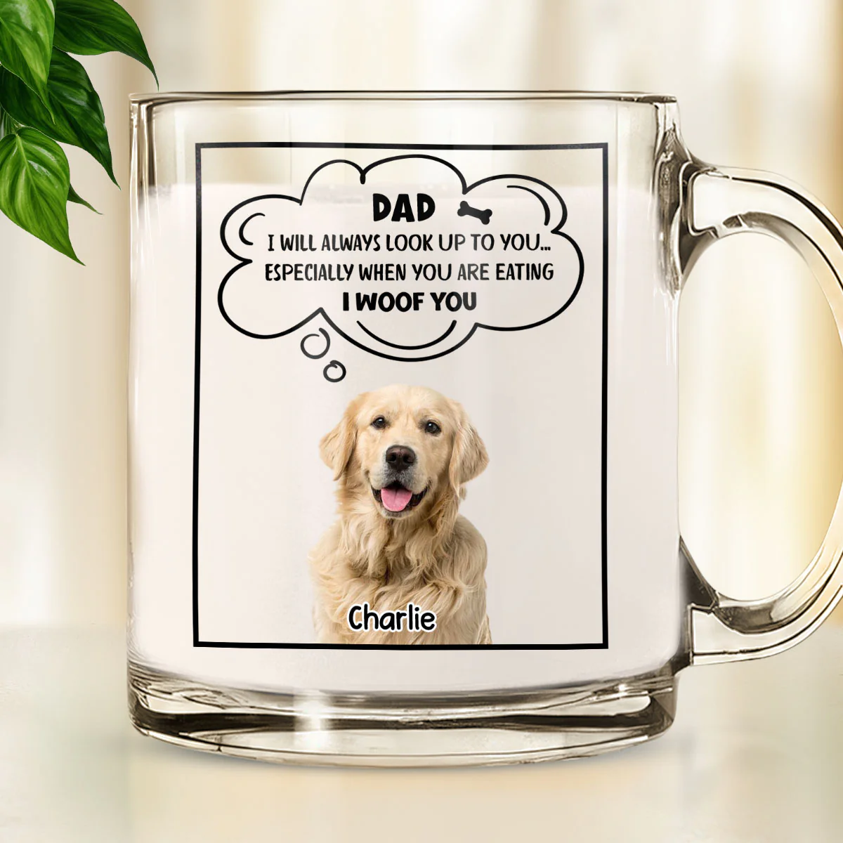 Look Up To You Photo - Personalized Custom Glass Mug
