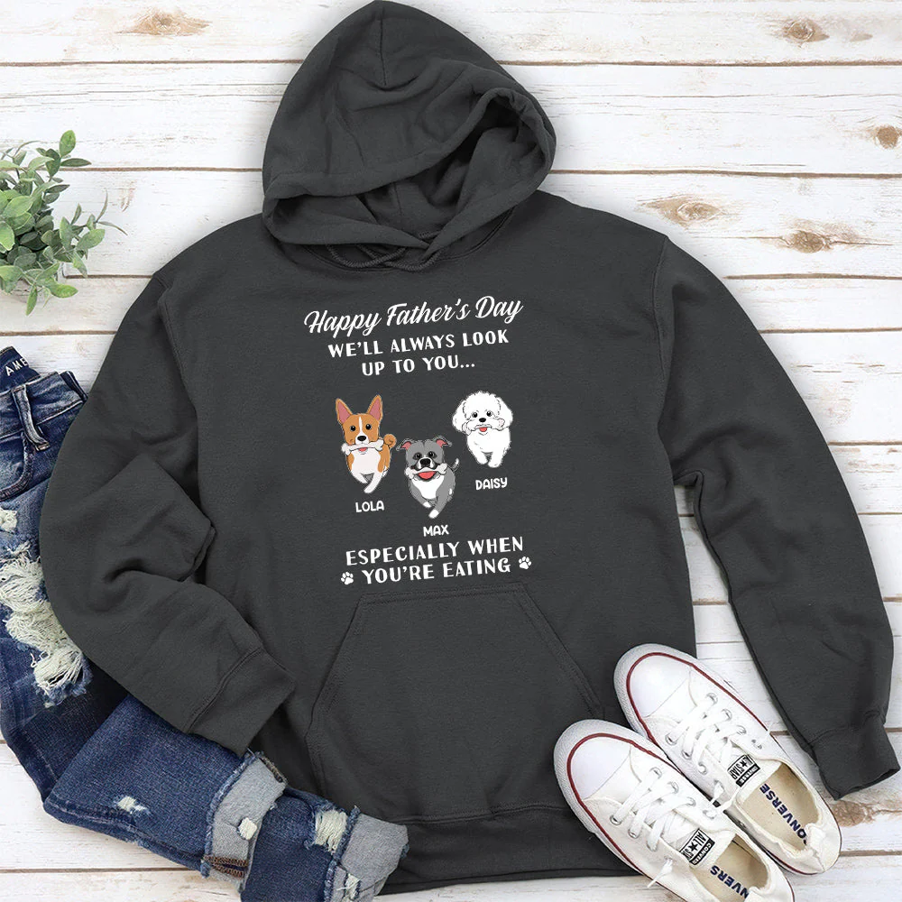 Look Up To You When You Are Eating - Personalized Custom Hoodie - Image 5