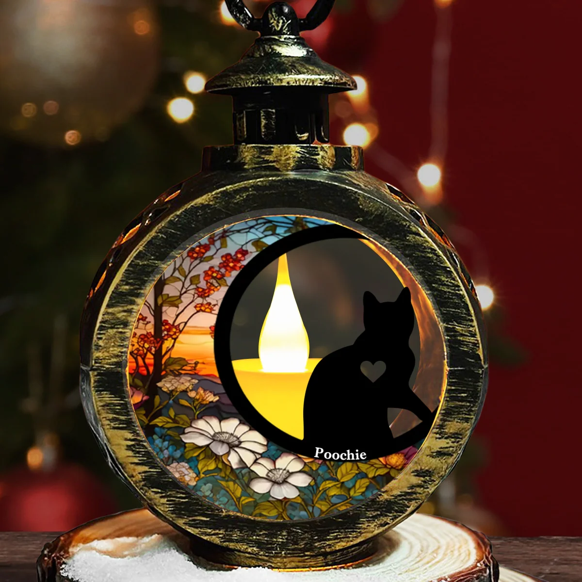 Loss Of Cat - Personalized Custom Christmas Lantern - Image 6