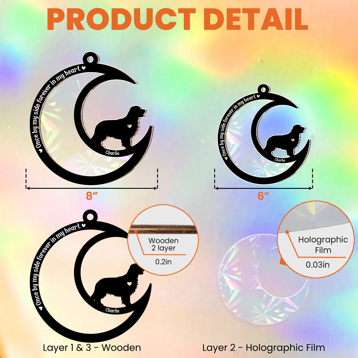 Loss Of Pet - Personalized Custom Rainbow Suncatcher - Image 5