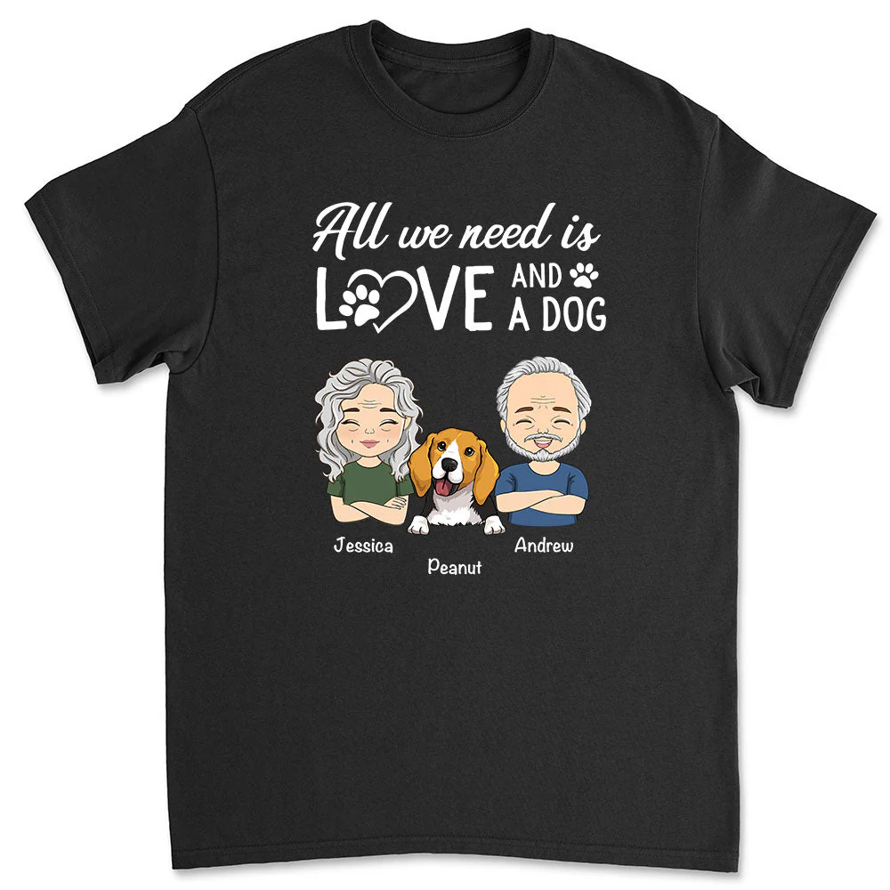 Love And Dog - Personalized Custom Unisex T-shirt