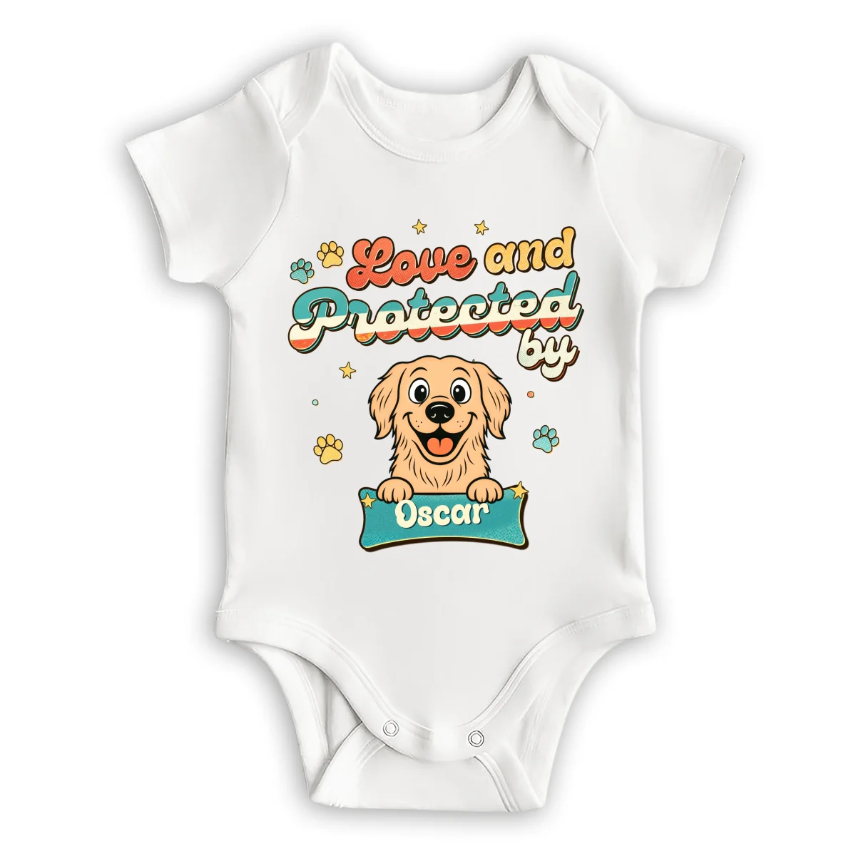 Love And Protected By - Personalized Custom Baby Onesie - Image 7