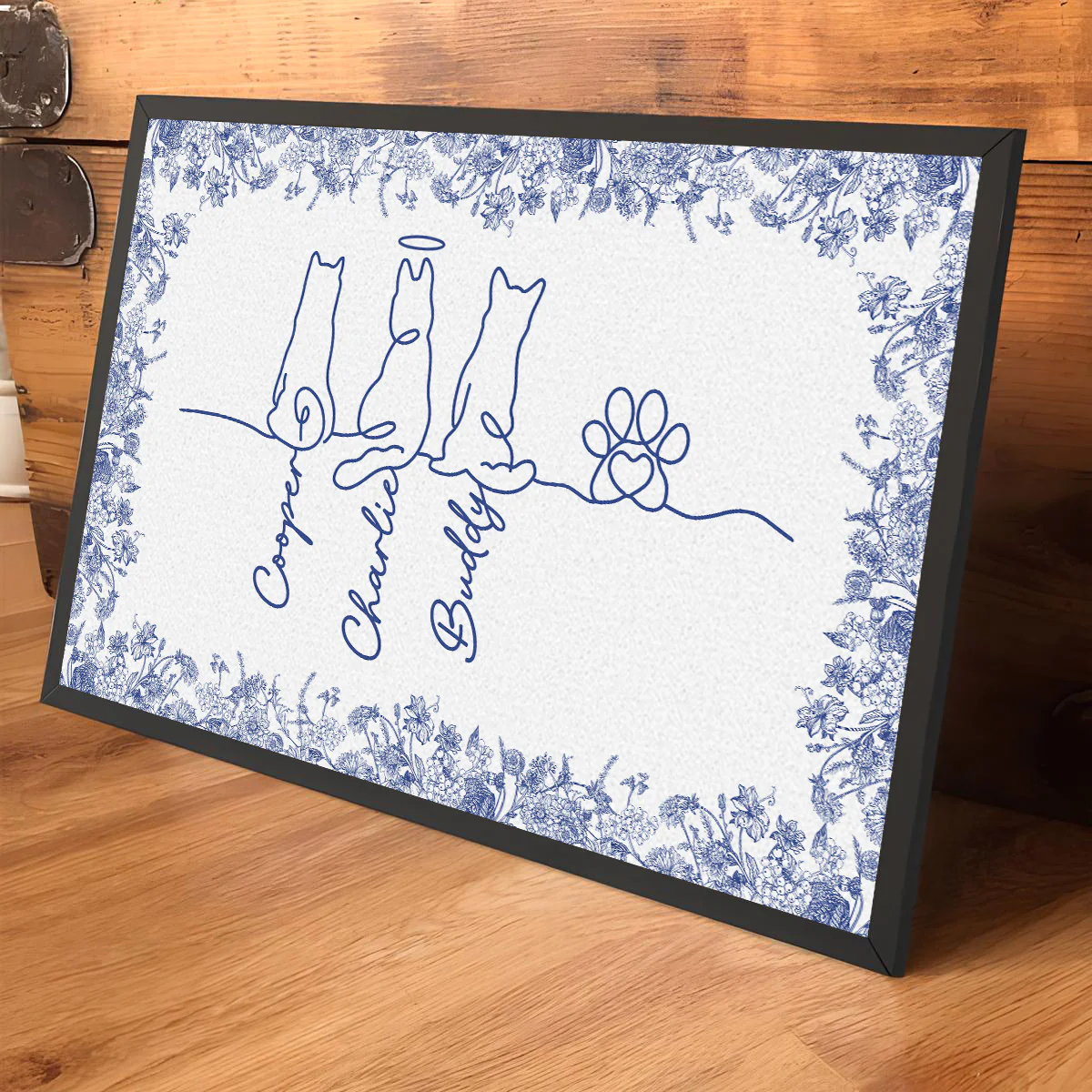 Love Dog Line Art - Personalized Custom Poster - Image 3