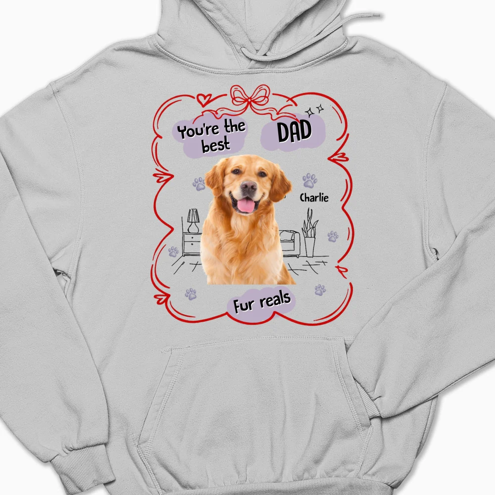 Love Dog Mom For Reals Photo - Personalized Custom Hoodie - Image 4
