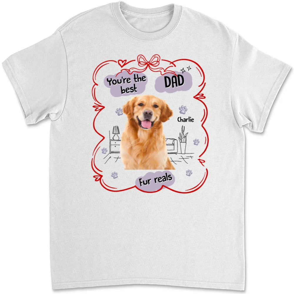 Love Dog Mom For Reals Photo - Personalized Custom Unisex T-Shirt - Image 4