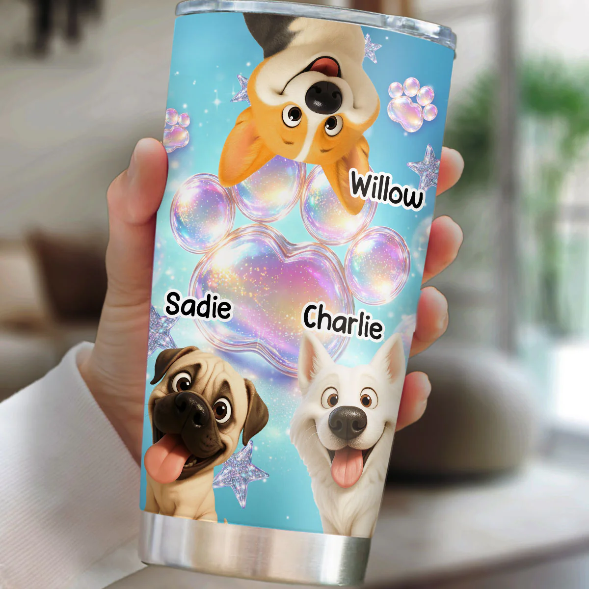 Love Dog - Personalized Custom Tumbler - Image 3