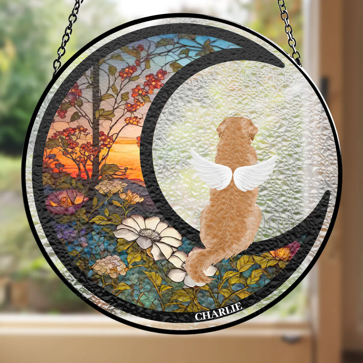 Love Dog - Personalized Custom Window Hanging Suncatcher