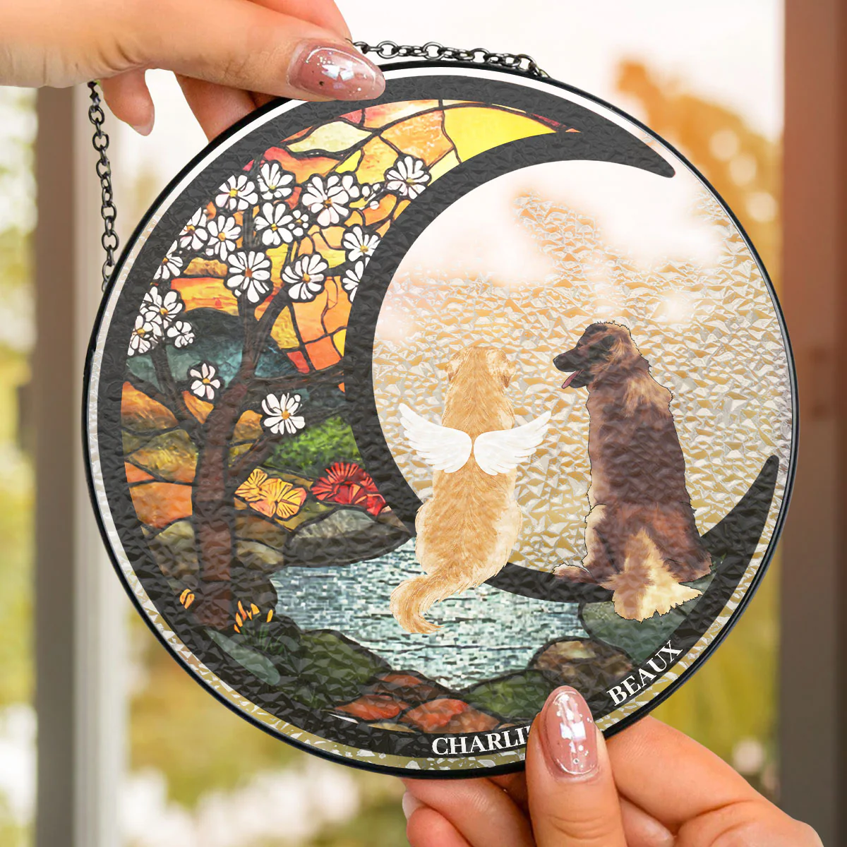 Love Dog - Personalized Custom Window Hanging Suncatcher - Image 2