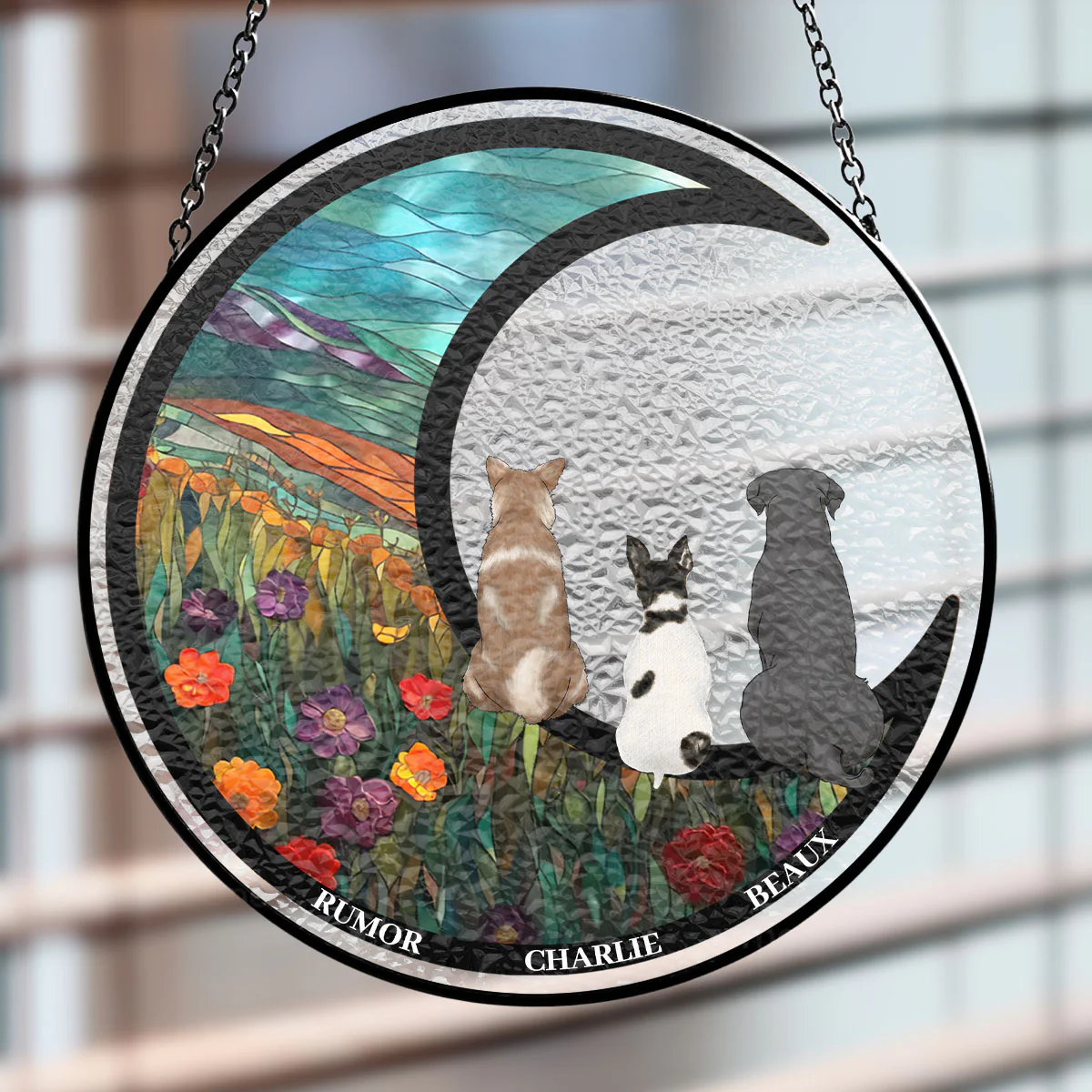 Love Dog - Personalized Custom Window Hanging Suncatcher - Image 4
