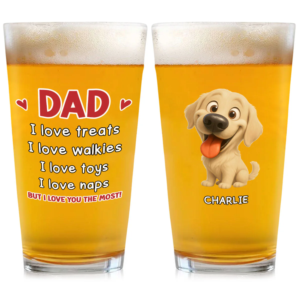Love Everything Of You - Personalized Custom Beer Glass
